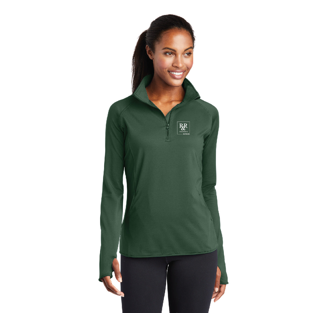 Sport-Tek Ladies Sport-Wick Stretch 1/4-Zip Pullover